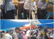 Jajaran Polsek Siak Hulu Giat Patroli “Blusukan” Imbau Pemilu Damai Tahun 2024 Di Pasar Teratak Buluh