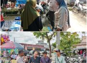 Bhabinkamtibmas Polsek Perhentian Raja Laksanakan Giat Patroli Ke Pasar Jumat Imbau Pemilu Damai Tahun 2024