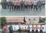 Kapolsek Siak Hulu Bersama Danramil 06/Siak Hulu Pimpin Apel Konsolidasi Pengamanan Gereja Ibadah Natal Dan Tahun Baru