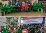 Sungguh Mulia, Danrem 031/WB Peduli Kemanusiaan Beri Bantuan Sembako Kepada Masyarakat Desa Bulu Cina Terdampak Banjir