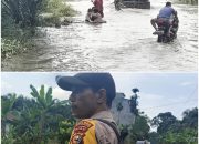 Bhabinkamtibmas Polsek Siak Hulu Aiptu Edison Beri Edukasi Dan Cooling System Kepada Warga Korban Terdampak Banjir