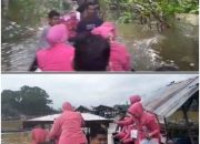 Braaakkk, Ngeri Perahu Sempat Bocor Rombongan Pengurus Bhayangkari Ranting Polsek Siak Hulu Tembus Kedesa Buluh Cina