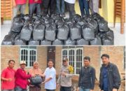 Luar Biasa, Bhabinkamtibmas Polsek Siak Hulu Bersama Emp Tunas Energi Beri Bantuan Sembako Terdampak Banjir