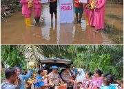 Peduli Kemanusiaan, Bhayangkari Peduli Bersama Kapolsek Pangean Berbagi Sembako Dan Giat Cooling System Pemilu Damai