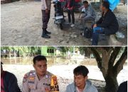 Tak Kenal Lelah, Bhabinkamtibmas Desa Buluh Cina Polsek Siak Hulu Giat Cooling System Pemilu Damai
