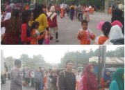 Meriah, Sambut HUT Sumpah Pemuda Ke-79 UPT SDN 011 Desa Baru Meriahkan Dengan Jalan Santai Dan Doorprize