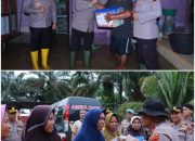 Peduli Kemanusiaan, Waka Polda Riau Bersama Kapolres Kampar Dan Kapolsek Kampar Kiri Tinjau Tiga Desa Terdampak Banjir