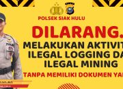Kapolsek Siak Hulu Beri Imbauan Tentang Aktivitas Ilegal Logging Dan Ilegal Mining Diwilayah Kecamatan Siak Hulu