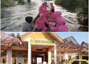 Luar Biasa, Kapolsek Siak Hulu Bersama Bhayangkari Peduli Beri Bantuan Sembako Bagi Warga Terdampak Banjir Di Desa Buluh Cina
