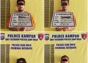 Unit Reskrim Tim Opsnal “Hantu Malam” Polsek Siak Hulu Amankan 4 Pelaku Pencurian Dengan Pemberatan