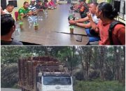 Warga Desa Lubuk Kembang Bunga Protes, Truk Tronton RAPP Bebas Melintasi Jalan Warga Dengan Muatan Tonase Lebih.