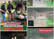 Terhalang Material Longsor Hingga 3 Jam, Tim MHP Serahkan Bantuan Pada Kordinator Posko