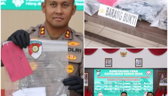 Polres Siak Gelar Konferensi Pers Ungkap Kasus Pembunuhan Di Minas