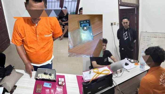 Sembunyikan Shabu di Brankas Mobil, 2 Pria Tak Berkutik Ditangkap Unit Reskrim Polsek Tambang