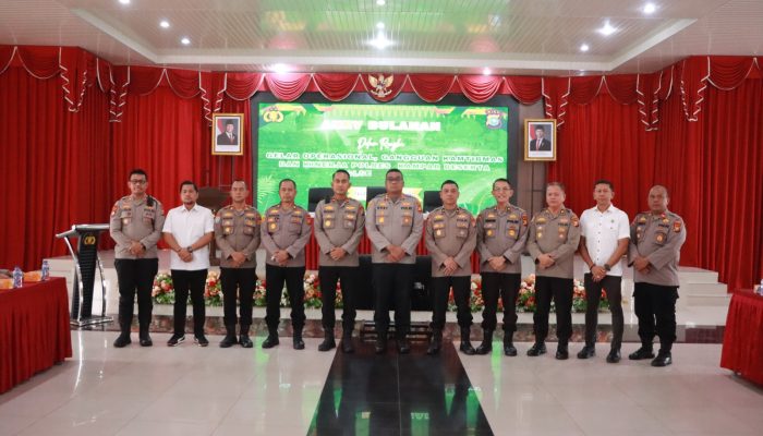 Polres Kampar Gelar Rapat Evaluasi, Tingkatkan Kondisi Kamtibmas dan Paparkan  Realisasi Anggaran Hingga April 2026