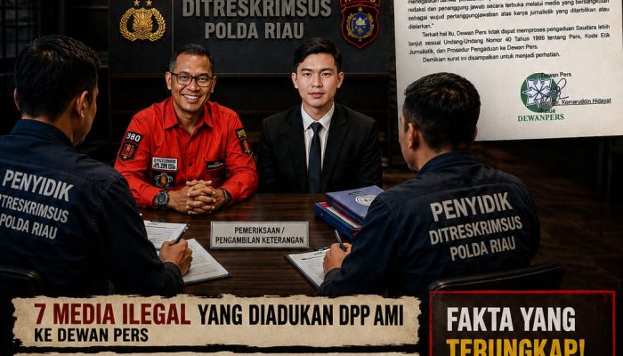 DPP AMI Seret Dugaan 7 Media Abal-Abal ke Polda Riau, Nama Oknum Kepsek hingga Akpersi Ikut Disebut