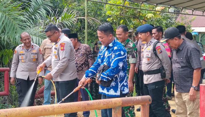 Kapolres Kampar Hadiri Doa Bersama peresmian jembatan sungai paku Kampar kiri
