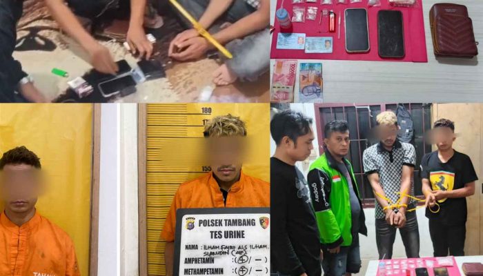Gerak Cepat..! Tim Opsnal Polsek Tambang Tangkap 2 Pengedar Sabu di Desa Kualu, Sita Barang Bukti 21,5 Gram Sabu