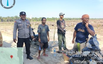 Polsek Siak Hulu Gesit Cek Progres Proyek Swasembada Pangan, Lahan 10 Hektar KOPPSA-M Rampung Ditanami
