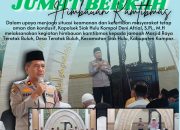 Kapolsek Siak Hulu Sampaikan Himbauan Kamtibmas kepada Jamaah Masjid Raya Teratak Buluh