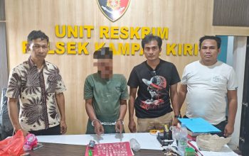 Tim Opsnal Reskrim Polsek Kampar Kiri Amankan 1 Tersangka Inisial ML, Sita BB 10,91 Gram Sabu