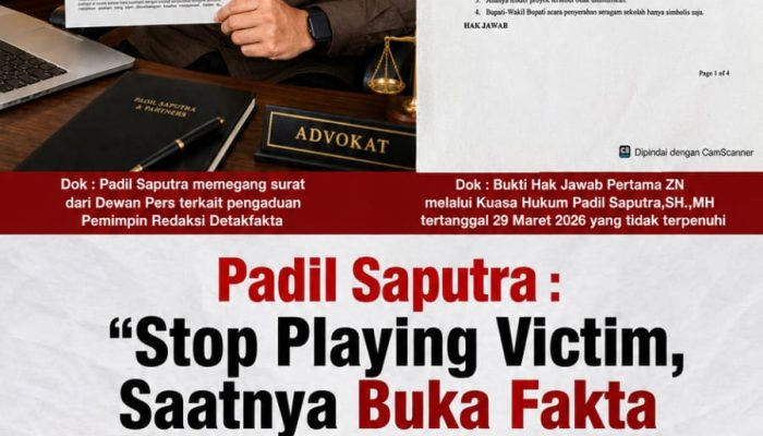 Padil Saputra: Jangan Bangun Opini, Buktikan di Pengadilan!