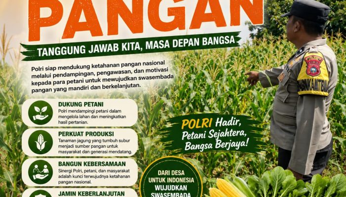 Bhabinkamtibmas Desa Pandau Jaya Tinjau Langsung Lahan Jagung Warga, Dukung Program Ketahanan Pangan Nasional