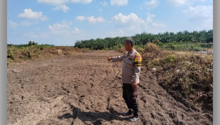Polsek Siak Hulu Dukung Ketahanan Pangan, Pembukaan Lahan Jagung Pipil Di Desa Kepau Jaya Mulai Dilaksanakan