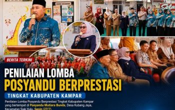 Bupati Kampar di Wakili Wakil Bupati Kampar Buka Lomba penilaian Posyandu Mutiara Bunda Kubang Jaya