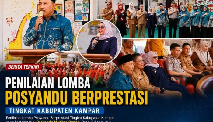 Bupati Kampar di Wakili Wakil Bupati Kampar Buka Lomba penilaian Posyandu Mutiara Bunda Kubang Jaya
