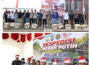 Polda Riau Ekspedisi Merah Putih Presisi, Tanam 810 Mangrove dan Salurkan Bantuan Untuk Masyarakat Pesisir Sinaboi
