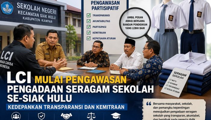 LCI Sosialisasikan Pengawasan Partisipatif Pengadaan Seragam Sekolah di Siak Hulu, Tekankan Pendekatan Persuasif dan Transparansi
