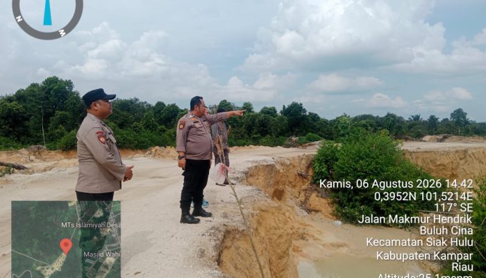Kapolsek Siak Hulu Cek Lokasi Galian C di Desa Baru dan Tindak Tegas Galian C Tanpa Izin, Segera Tutup..!