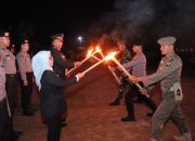 Kapolres Kampar Pimpin Upacara Taptu, Obor Kemerdekaan Dinyalakan Sebelum Pawai Menuju Lapangan Merdeka