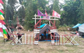 UPT SMP Negeri 1 Kampar Kiri Hilir Semarakkan HUT Pramuka dengan Kegiatan Perkemahan