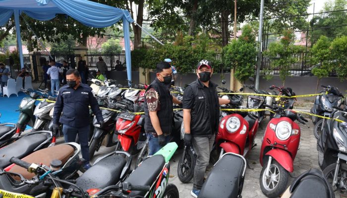 Polda Riau Tangkap Komplotan Curanmor, 44 Motor Diamankan