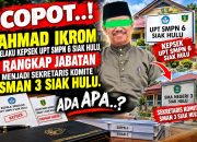 Terkait Kelola Baju Seragam..! Ahmad Ikrom Kepsek UPT SMPN 6 Siak Hulu Rangkap Jabatan Menjadi Sekretaris Komite SMAN 3 Siak Hulu