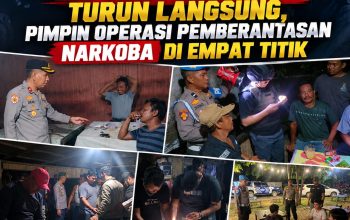 Kapolsek Siak Hulu Turun Langsung, Pimpin Operasi Pemberantasan Narkoba Di Empat Titik
