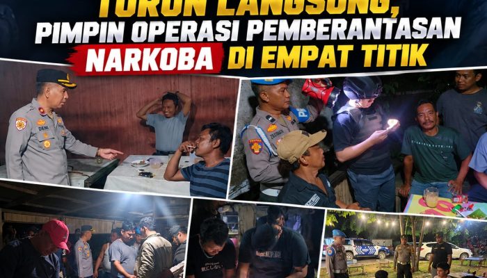 Kapolsek Siak Hulu Turun Langsung, Pimpin Operasi Pemberantasan Narkoba Di Empat Titik