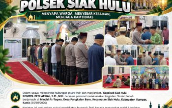 Kapolsek Siak Hulu Ajak Masyarakat Jaga Kamtibmas Melalui Sholat Subuh Berjamaah