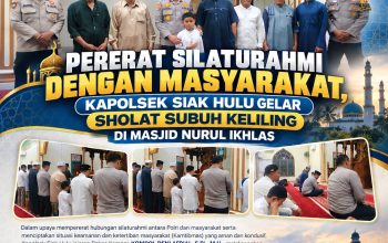 Kapolsek Siak Hulu Pererat Silaturahmi, Gelar Sholat Keliling di Masjid Nurul Ikhlas Desa Baru