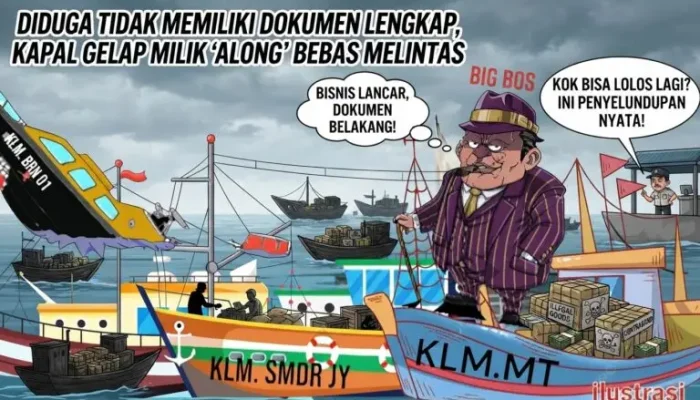 Diduga Tidak Memiliki Dokument Lengkap, Kapal Gelap Diduga Milik Along Bebas Melintas, Kok Bisa..?