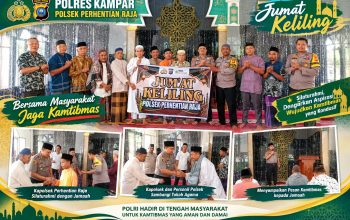 Giat Jumat Keliling Kapolsek Perhentian Raja Sholat Jumat Berjamaah di Masjid Nur All Jabbar, Imbau Kamtibmas Tetap Aman Dan Kondisif